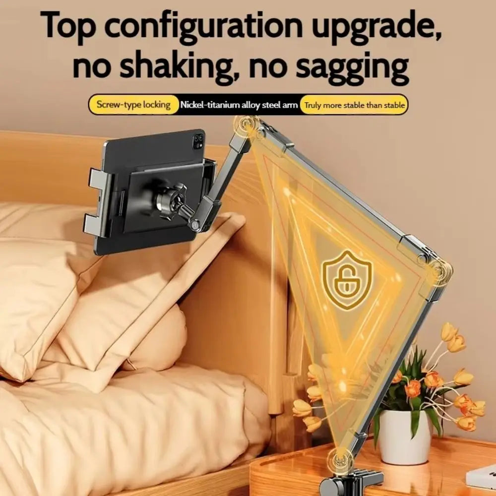Zadsouk Adjustable Desk Clamp Phone & Tablet Stand – 360° Rotation Arm Mount
