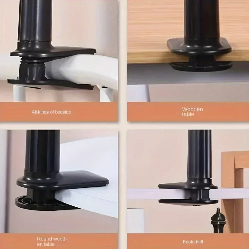 Zadsouk Flexible Gooseneck Tablet & Phone Holder - Bed & Desk Clamp Mount, 360° Rotating