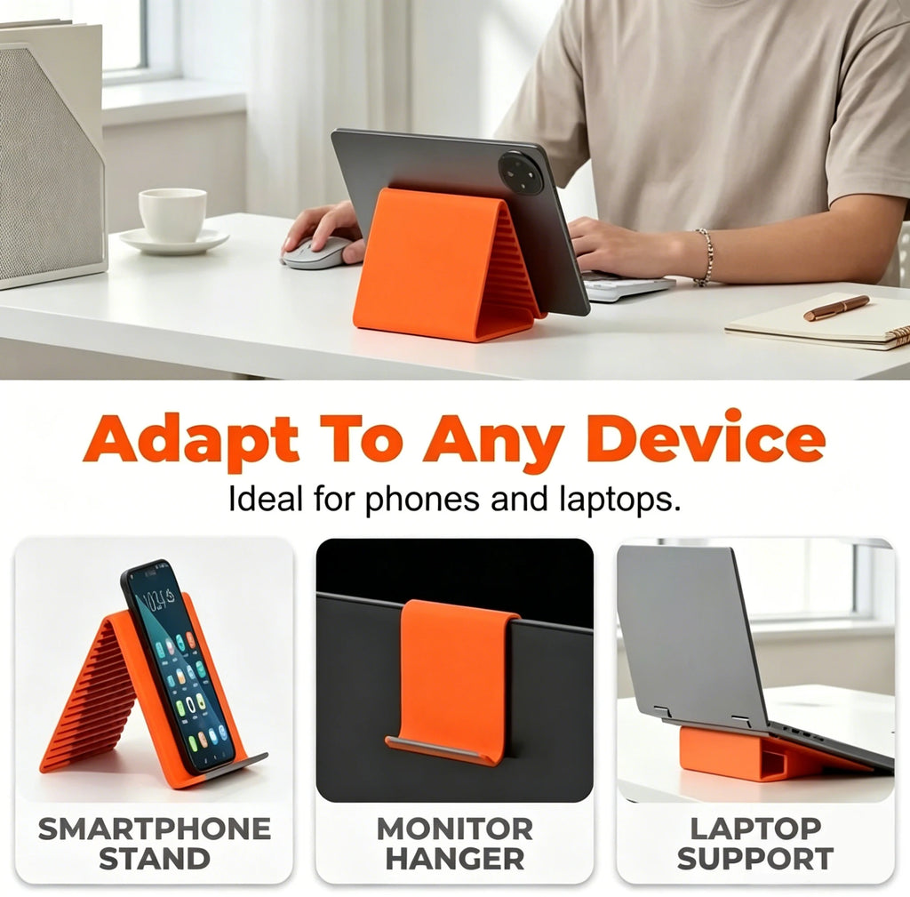Zadsouk Flexible Silicone Phone & Laptop Stand - Foldable Multi-Angle Holder