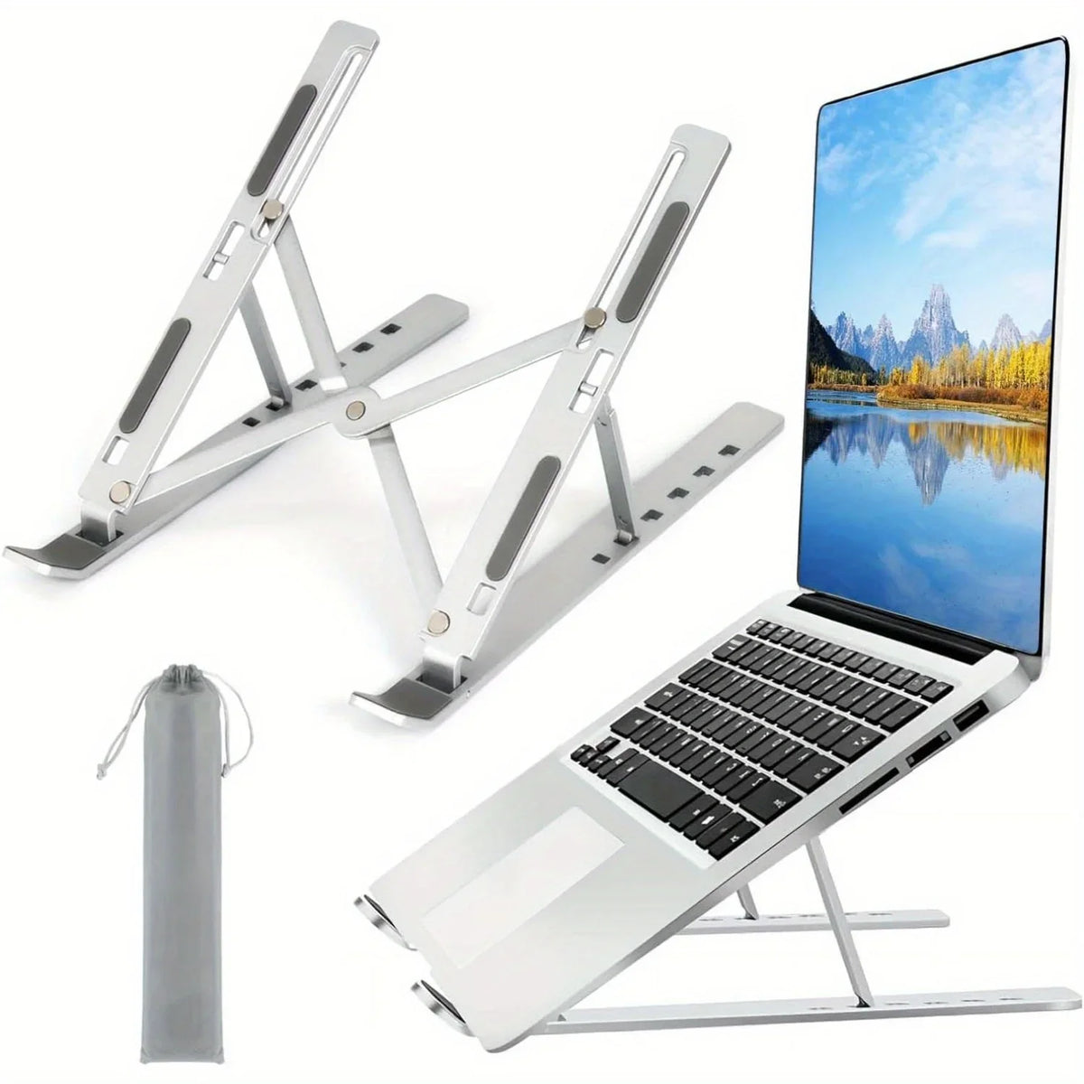 Zadsouk 6-Level Adjustable Laptop Stand - Foldable & Portable