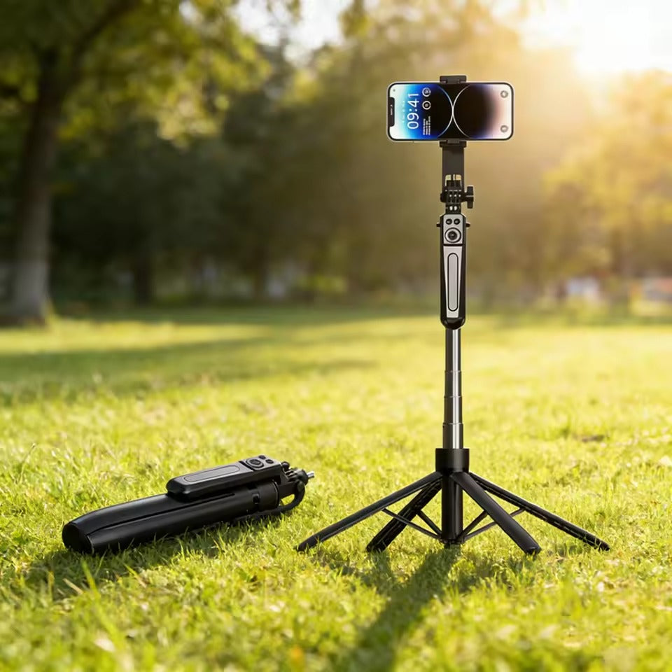 Zadsouk 180cm Foldable Tripod Stand - Bluetooth Shutter Phone & Camera Holder